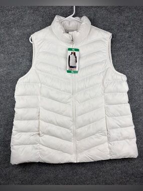 32 Degrees Heat Women's Size XL Lightweight Quilted Puffer Vest White New